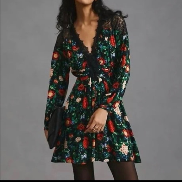 Anthropologie Dresses & Skirts - NWT Anthropologie Long Sleeve Lace Mini Dress